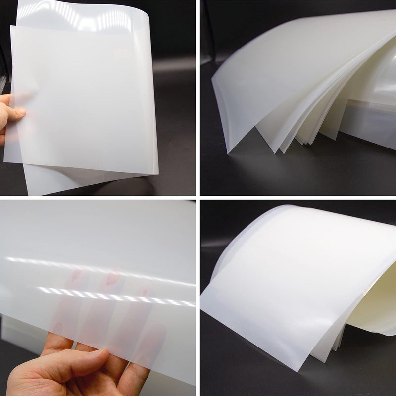 neglex 7mil Blank Mylar Sheets for Stencil,10PCS 12X24 inch Milky Translucent PET Blank Stencils Sheets, Template Material for Cutting Machines, Laser Cutting, Food-Safe Craft Plastic - Image 3